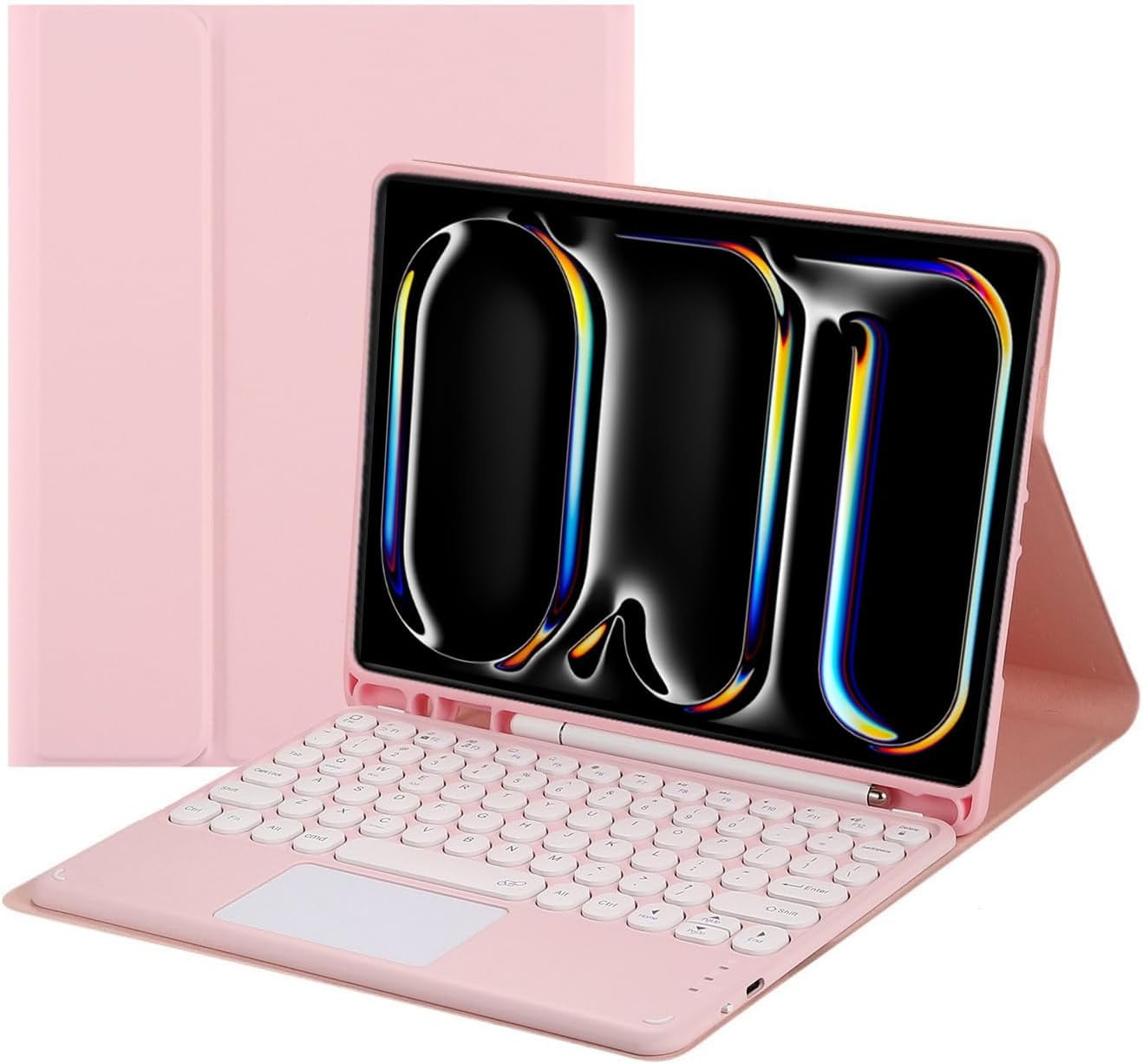 Touch Keyboard Case for iPad Pro 13 Inch 2024 (M4) with Pencil Holder - Magnetically Detachable Touch Bluetooth Keyboard