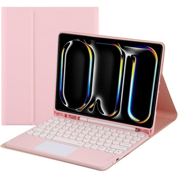 Touch Keyboard Case for iPad Pro 13 Inch 2024 (M4) with Pencil Holder - Magnetically Detachable Touch Bluetooth Keyboard