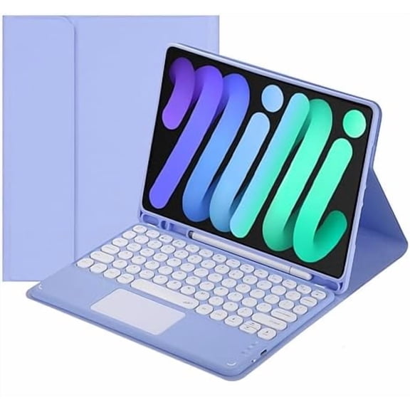 Touch Keyboard Case for iPad mini 7 (2024) / mini 6 8.3" -Purple