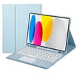 thumbnail image 1 of Touch Keyboard Case for iPad (A16) 11th Generation 11 Inch (2025), iPad 10th Generation 10.9 Inch (2022) with Pencil Holder - Magnetically Detachable Touch Bluetooth Keyboard, 1 of 7