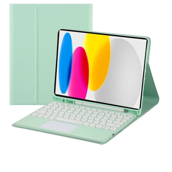 Touch Keyboard Case for iPad (A16) 11th Generation 11 Inch (2025), iPad 10th Generation 10.9 Inch (2022) with Pencil Holder - Magnetically Detachable Touch Bluetooth Keyboard
