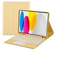 thumbnail image 1 of Touch Keyboard Case for iPad (A16) 11th Generation 11 Inch (2025), iPad 10th Generation 10.9 Inch (2022) with Pencil Holder - Magnetically Detachable Touch Bluetooth Keyboard, 1 of 7