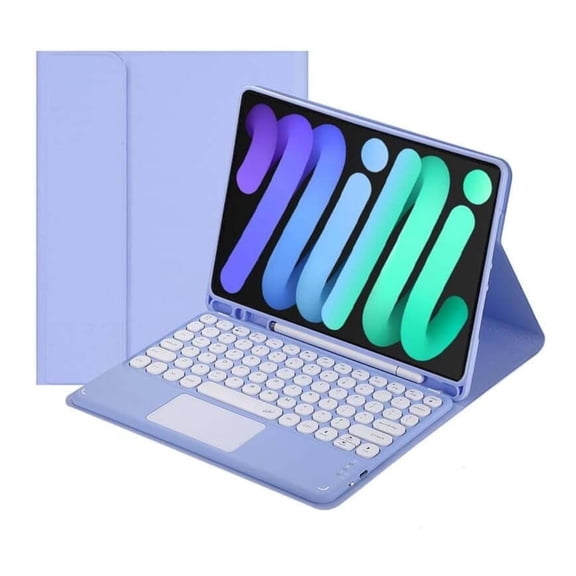 Touch Keyboard Case for iPad Mini 7 (A17 Pro)/Mini 6th Generation Case 8.3 inch (2024/2021) with Pencil Holder - Magnetically Detachable Touch Bluetooth Keyboard