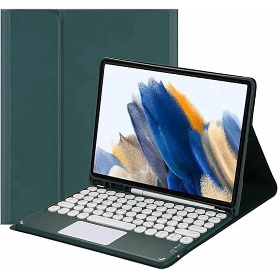 Touch Keyboard Protective Case for Samsung Galaxy Tab A8 10.5 Inch 2022 (Dark Green)