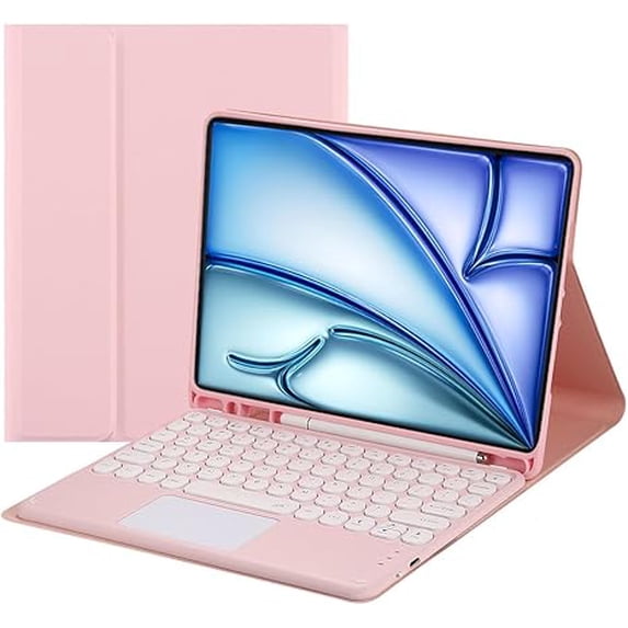 Touch Keyboard Protective Case for iPad Air with Detachable Bluetooth Keyboard (Purple)