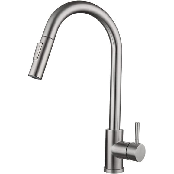 Touch Kitchen Faucet with Pull Down Sprayer, Single Handle 304 Stainless Steel Sensor Kitchen Sink Mixer Tap, 360 Degree Swivel Touch Activated Faucet,Gold
