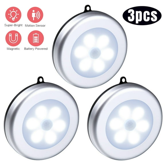 Touch Light Battery Powered Ultra-Thin Touch Sensor LED Cabinet Lights, Bedroom, Magnet Stick-on Closet Light, LED Tap Night Lights for Kitchen, Stairs, with Hanging rope,Bar Pack of 3