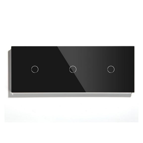Touch Light Switch 3Gang Glass Panel Wall Touch Screen Sensor Switch 1Way White Black Gold Standard Backlight Switch ,Easy to Installation