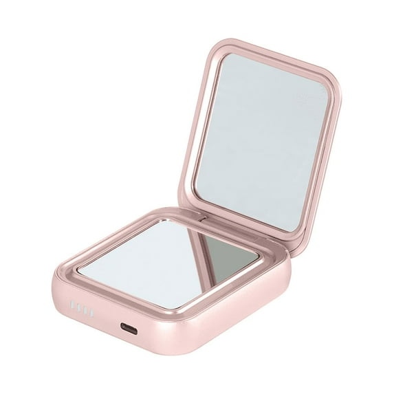 Touch Light With 4,000mAh Power Bank And Compact Mirror (Pink)
