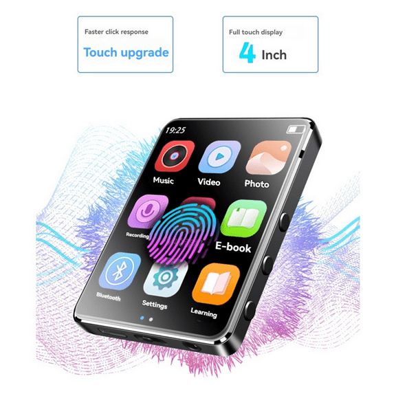Touch MP3 MP4 Music Player with Speaker 2.4inch IPS Touch Screen TF Card Lossless Audio E-Book