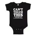 thumbnail image 1 of Can'T Touch This New Born Baby Winter Season Unisex Gift Baby Bodysuit Cute Baby Onesie, Baby Bodysuit Lat 4424 Cute Baby Onesie, BABY BODYSUIT LAT 4424, 1 of 3