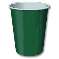 Hot & Cold 9oz. Hunter Green Paper Cups - Party Supplies