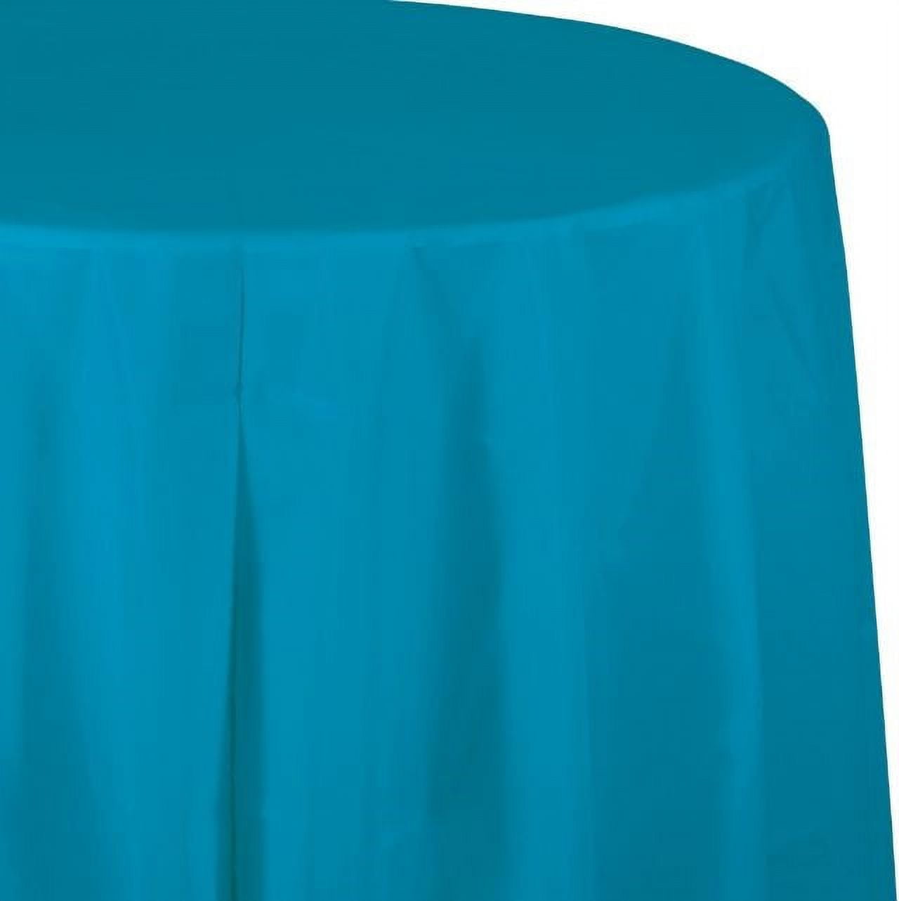 Touch Of Color OctyRound Round Plastic Table Cover Turquoise