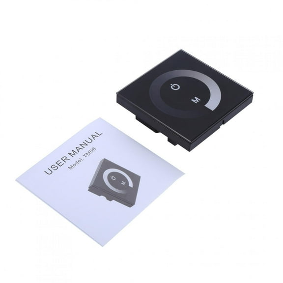 Touch Panel Switch,Dimmer Wall Switch,Single Color Touch Panel Dimmer Wall Switch Controller Led Light Strip DC 12v-24v [black]