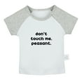 thumbnail image 1 of Don't Touch Me Peasant Funny T shirt For Baby, Newborn Babies T-shirts, Infant Tops, 0-24M Kids Graphic Tees Clothing (Short Gray Raglan T-shirt, 12-18 Months), 1 of 4