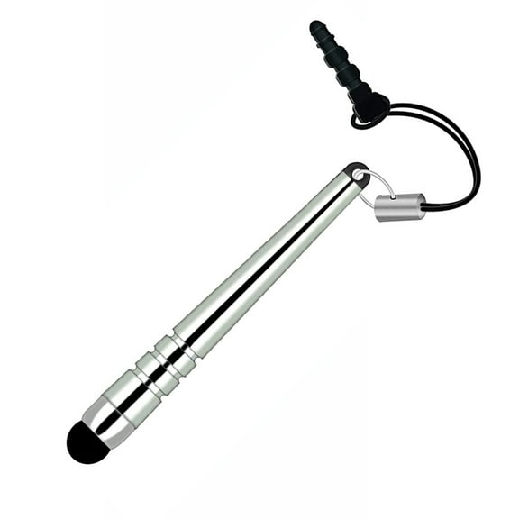Touch Pen Silver Stylus for iPhone 16/Pro/Max/Plus - Aluminum Compact