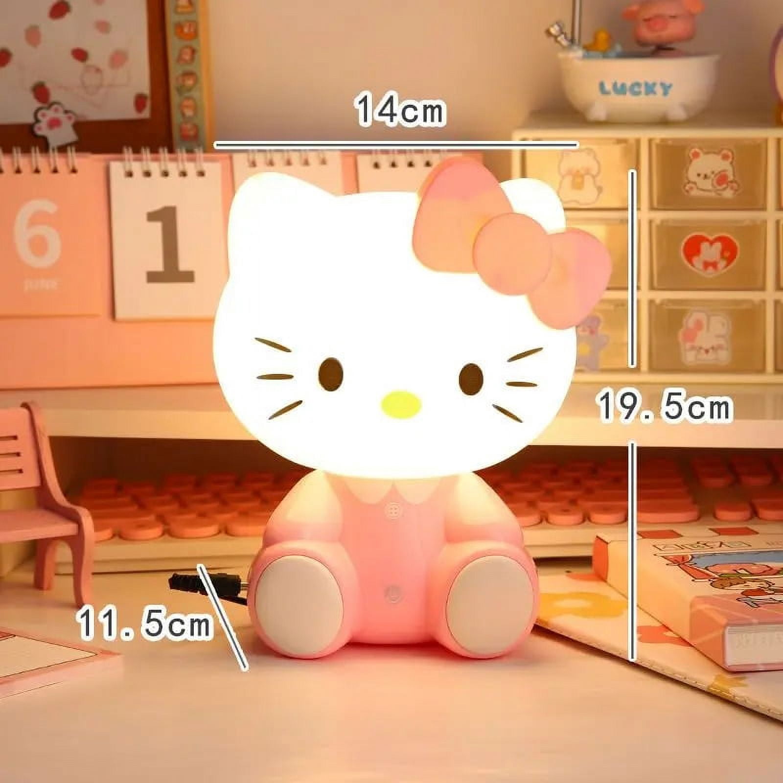 Touch Plug In Led Night Light Hello Kitty Bedroom Girl Kawaii Sleep ...