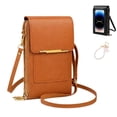 thumbnail image 1 of Touch Screen Crossbody Cell Phone Purse Anti theft Leather Bag Touchscreen Phone Crossbody Bag for Women Daily Travel Trendy Purses Touchscreen Shoulder Bag(Brown), 1 of 6