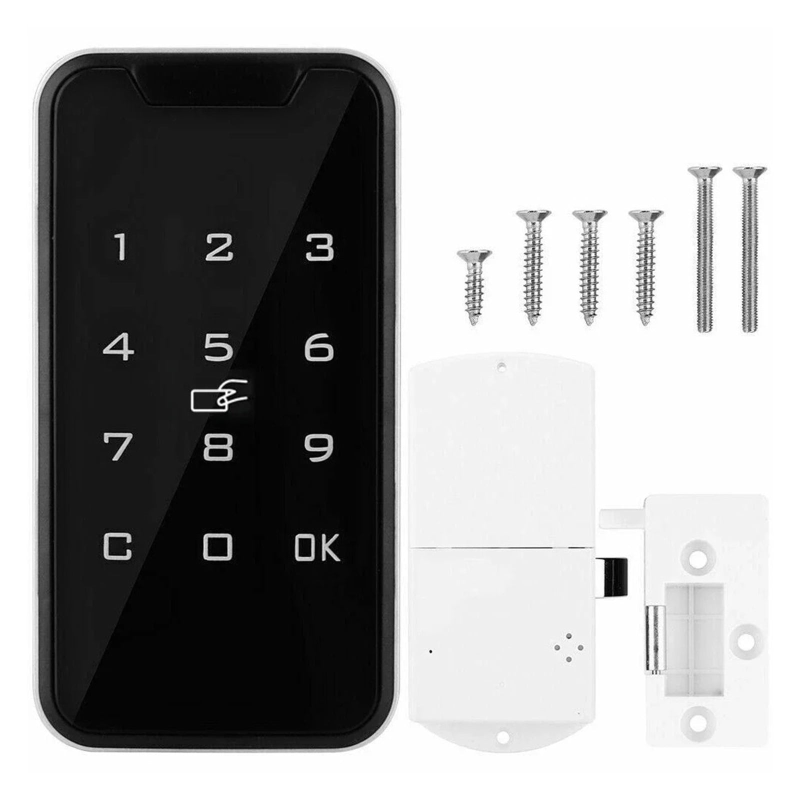 Touch Screen Digital Smart Electronic Password Door Lock Security Cabinet Lock Keypad Drawer Swipe ,Keyless Entry Deadbolt