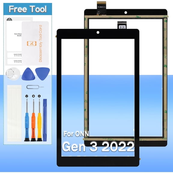 Touch Screen Digitizer for ONN Gen 3 2022 100071483 8.0" Front Glass Touch Panel Replacement with Tools(Not Include LCD)