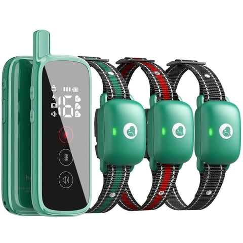 Heaflex 3-Dog Electric Training Collar With Remote Shock Collar For 3 Dogs Tailored For Small Dogs 5-120 Lbs Dogs, 2600ft Range, 3 Training Modes, Ipx7 Waterproof, Touchscreen Control