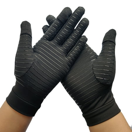 Touch Screen Full Finger Arthritis Gloves Copper Infused Compression Gloves for Arthritis for Men and Women Hand Compression Arthritis Gloves for Everyday Support