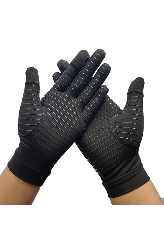Touch Screen Full Finger Arthritis Gloves Copper Infused Compression Gloves for Arthritis for Men and Women Hand Compression Arthritis Gloves for Everyday Support