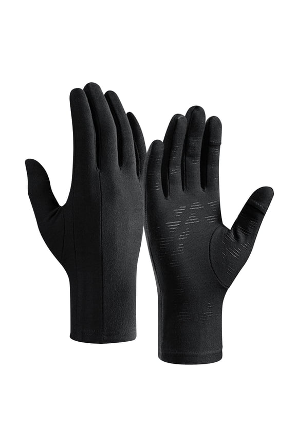 Touch Screen Gloves for Men Warm Winter Gloves Anti-Slip Gloves for Cold Weather Black M