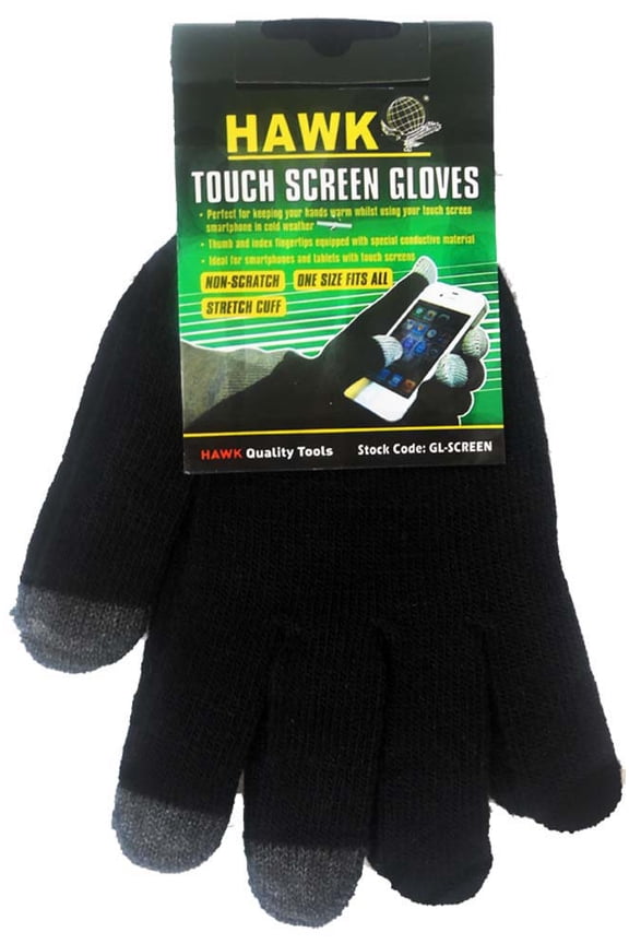 Touch Screen Gloves with Specially Made Fingertips - One Size Fits All
