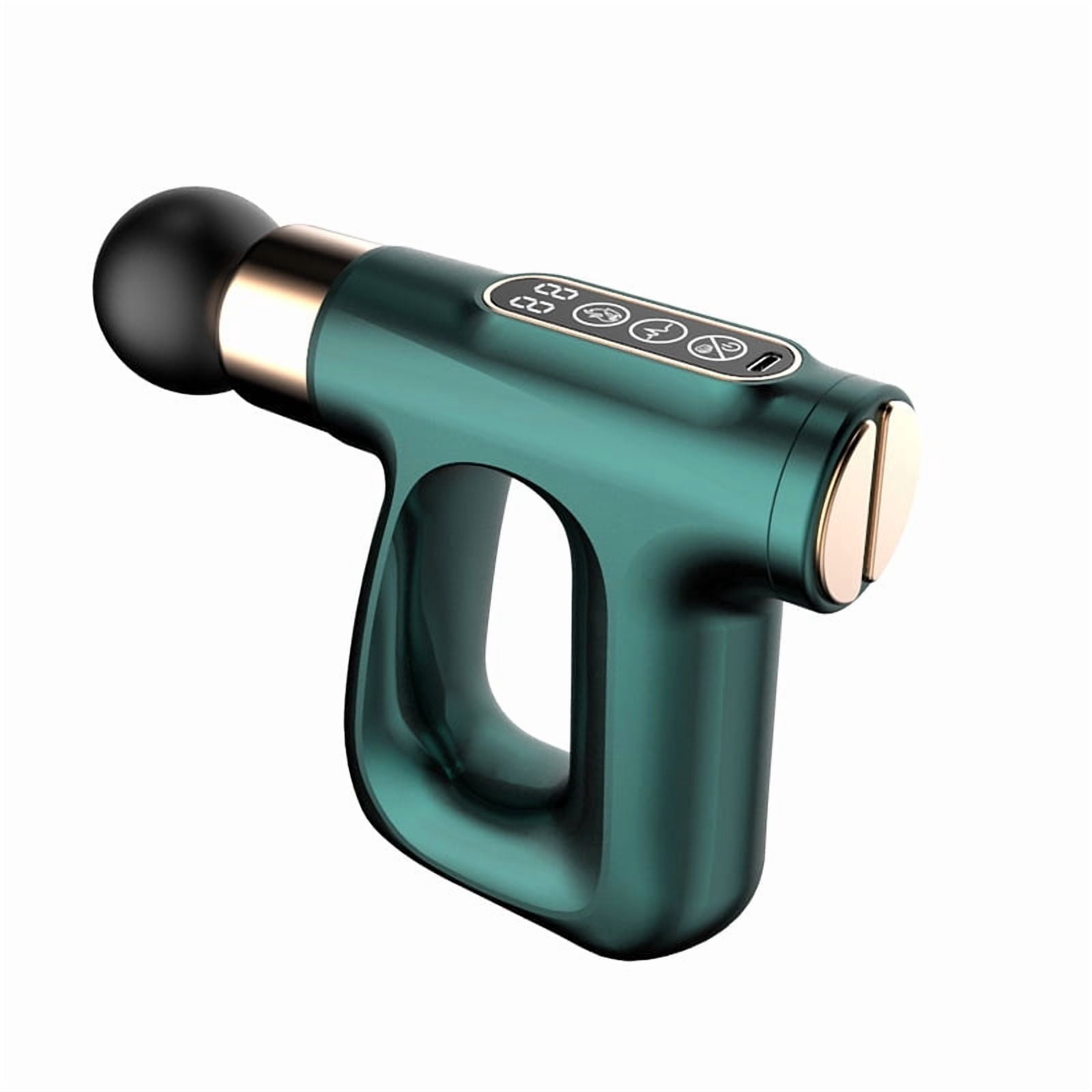 Touch Screen Mini Massage Gun Cordless with Heat & EMS Function Deep Tissue Vibration Massager for Post-Workout Recovery