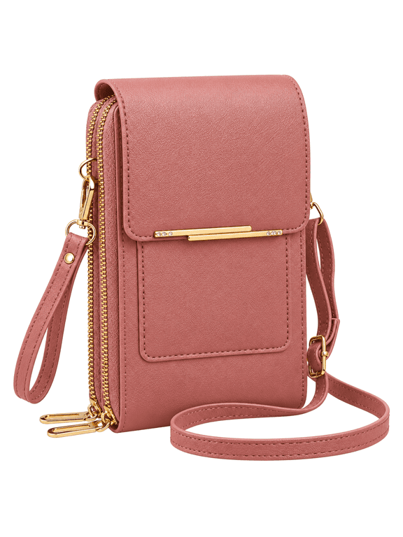 Touch Screen Mobile Phone Messenger Bag, Women's Touch Screen Crossbody Phone Purse with Shoulder Strap for Everyday Travel