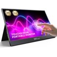 Touch Screen Monitor, 15.6'' FHD 1080P 10Point Portable Monitor Touchscreen, USBC HDMI Travel