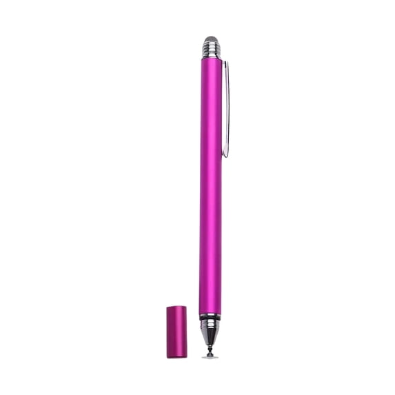 Touch Screen Pen, 2-in-1 High Sensitivity Fine Tip Capacitive Stylus for Drawing Writing Sketching Tablet Smartphone Electronic Device Universal Compatibility Tool Purple
