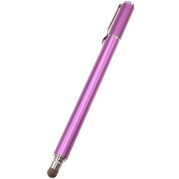 Touch Screen Pen Purple Stylus for Cricket Vision Plus, Innovate E 5G - Fiber Tip Aluminum Lightweight
