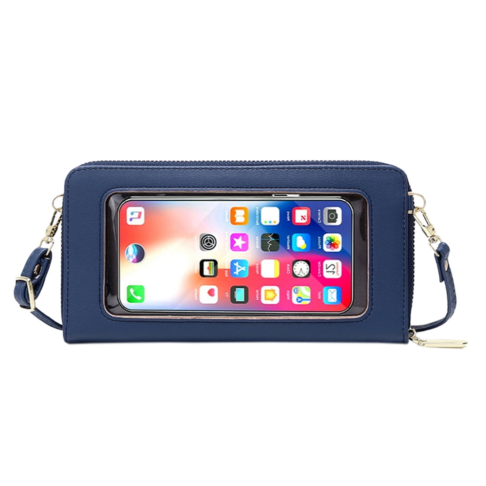 Touch Screen Phone Bag Clear Phone Pouch Multifunctional Crossbody Wallet