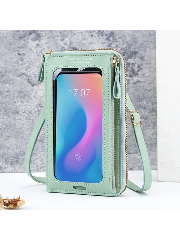 Touch Screen Phone Bag, Phone Purse Crossbody Bags for Women, Travel Touch Screen Wallet with Shoulder Strap & Multi-pockets, Zippered Shoulder Bag for Office Tarvel Hiking Outdoor