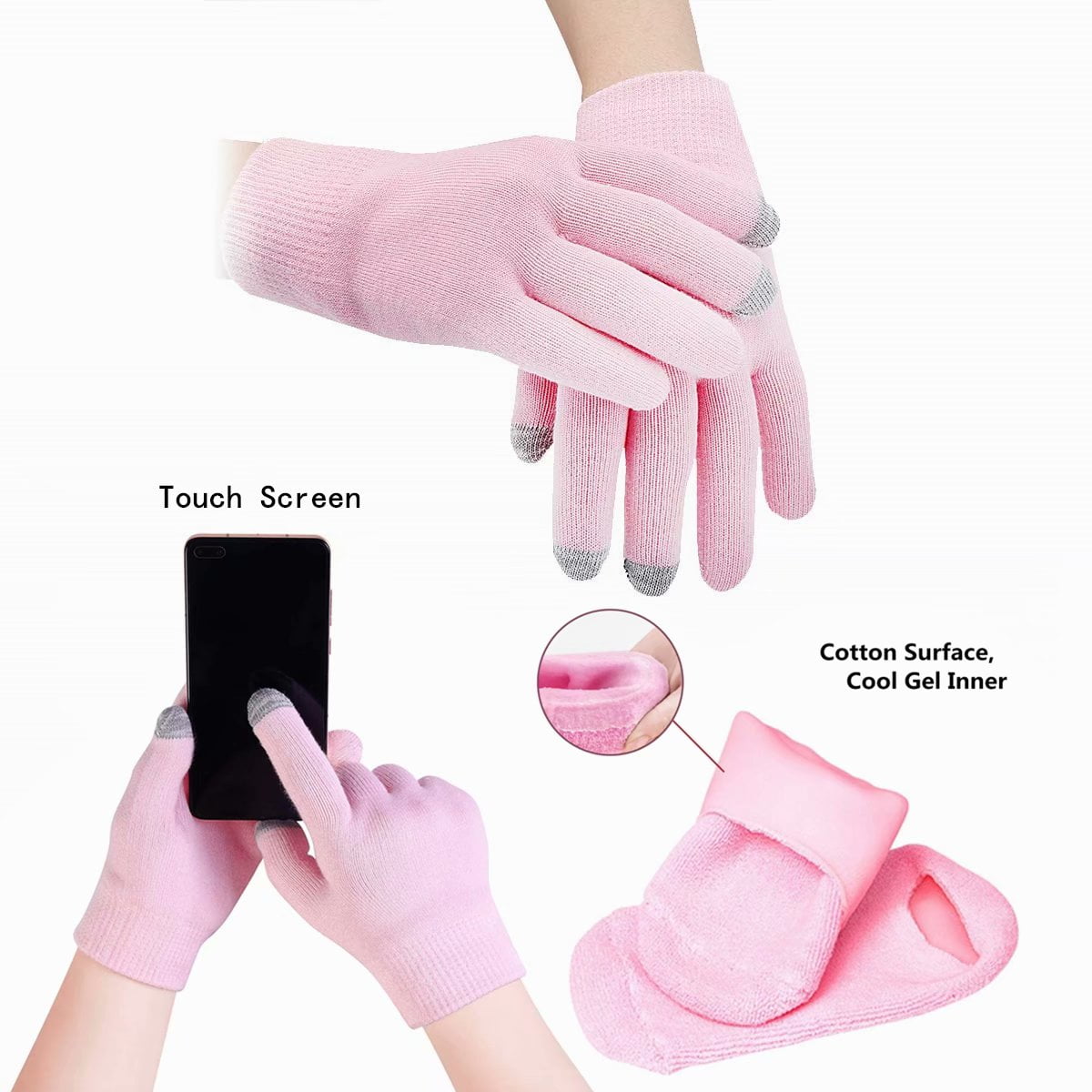 Touch Screen Spa Gloves & Socks, Moisturizing Gel Socks and Gloves Set