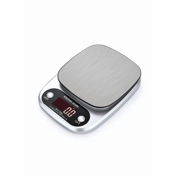Touch Screen Stainless Steel Digital Kitchen Scale 10kg Silver,Food Scale Weight Grams, Digital Kitchen Scales and Ounces for Cooking, Baking