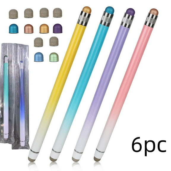 Touch Screen Stylus Pens 6pc Set Highly Accurate for Tablets and Cell Phones