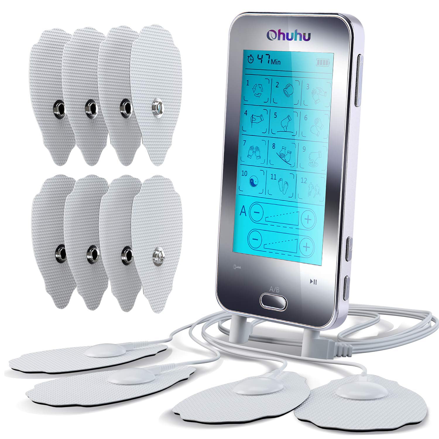 Touch Screen Tens Unit, Ohuhu FDA Cleared Muscle Stimulator with