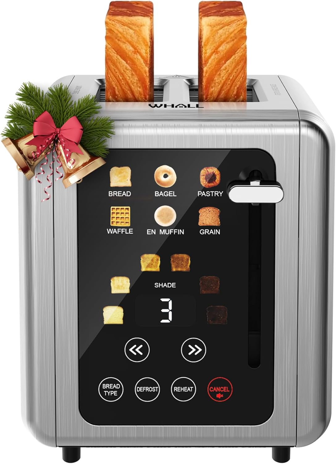 Toaster Memory Type Touch Screen Toaster 2 Slice,Smart Digital with 1.5