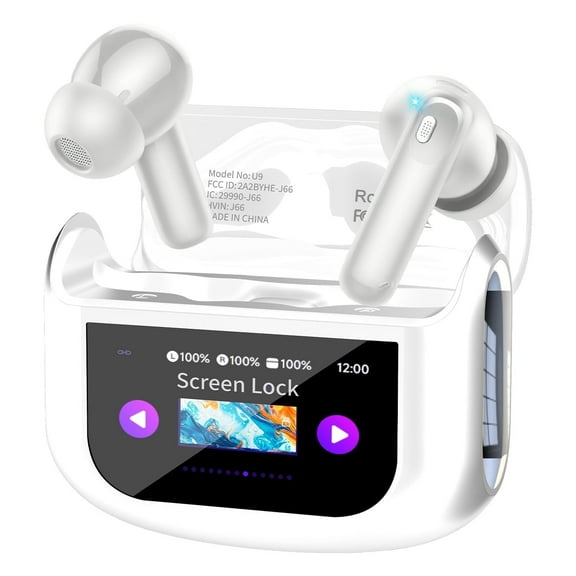 Touch Screen Wireless Earbuds, Bluetooth 5.4 Ear Buds with Multifunctional with ENC Noise Cancelling MicClear Calls Earphones, 48H Bass Stereo Headphones, IP7 Waterproof Headphones for Workout