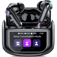 thumbnail image 1 of Wireless Earbuds, Bluetooth 5.4 Headphones Multi-Function Touch Screen Ear Buds with ENC Noise Cancelling MicClear Calls Earphones, 48H in-Ear Earbud Bass Stereo with 5 EQ Modes, IPX7, 1 of 8