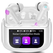 Touch Screen Wireless Earbuds, Bluetooth 5.4 Ear Buds with Multifunctional with ENC Noise Cancelling MicClear Calls Earphones, 48H Bass Stereo Headphones, IP7 Waterproof Headphones for Workout