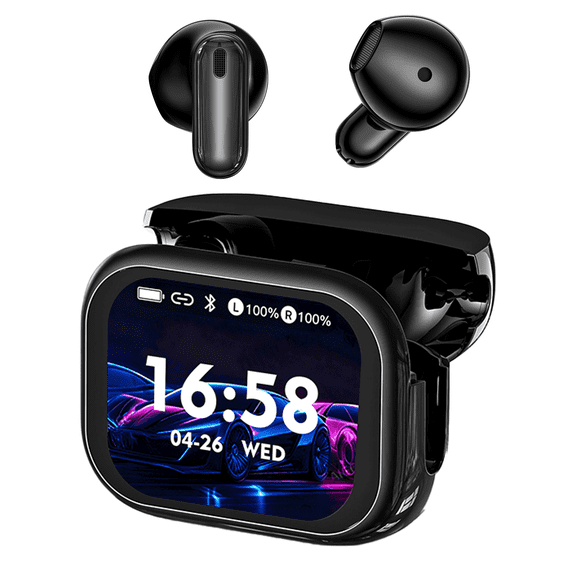 Touch Screen Wireless Earbuds Bluetooth AI Translation Headphones 8 Modes to Cope with Various Scenarious Noise Cancelling Transparency Mode