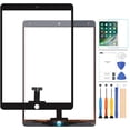 thumbnail image 1 of Touch Screen for iPad Air 3 2019 3rd Gen 10.5" A2152 A2153 A2154 A2123 Front Glass Panel Replacement （LCD not Included ） Without Home Button with Free Tools Kit + Tempered Glass (Black), 1 of 7