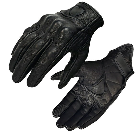 Touch Sensitivity Retro Leather Motorcycle Riding Gloves Breathable Retro Look for Bikers Adventure Riders Outdoor Sport