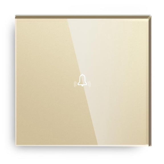 Touch Sensor Doorbell Switch Crystal Glass Switch Panel Wall Dingdong Switch Power Home Backlight ,Easy to Installation