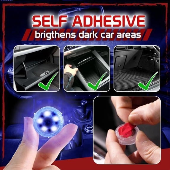 Touch Sensor Lights, Adhesive LED Lights, Portable Stick-On Light for Home Car Cabinet Closet, Battery Powered Motion Activated, 2 Pack