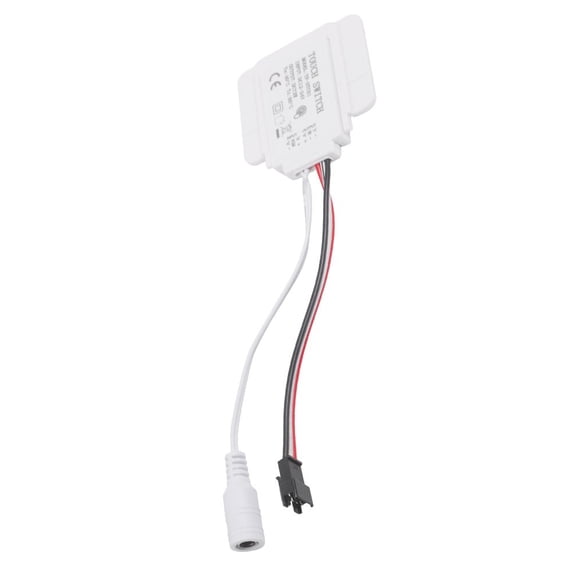 Touch Sensor Switch for Mirror Lights, 12V DC 5A 60W Single-Button LED Control Switch for Glass/Acrylic/Mirror Up to 5mm Thickness, White(DC)
